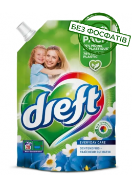 Гель для стирки Dreft Универсальный с ароматом утренней свежести, 1.54 л (28 стирок)